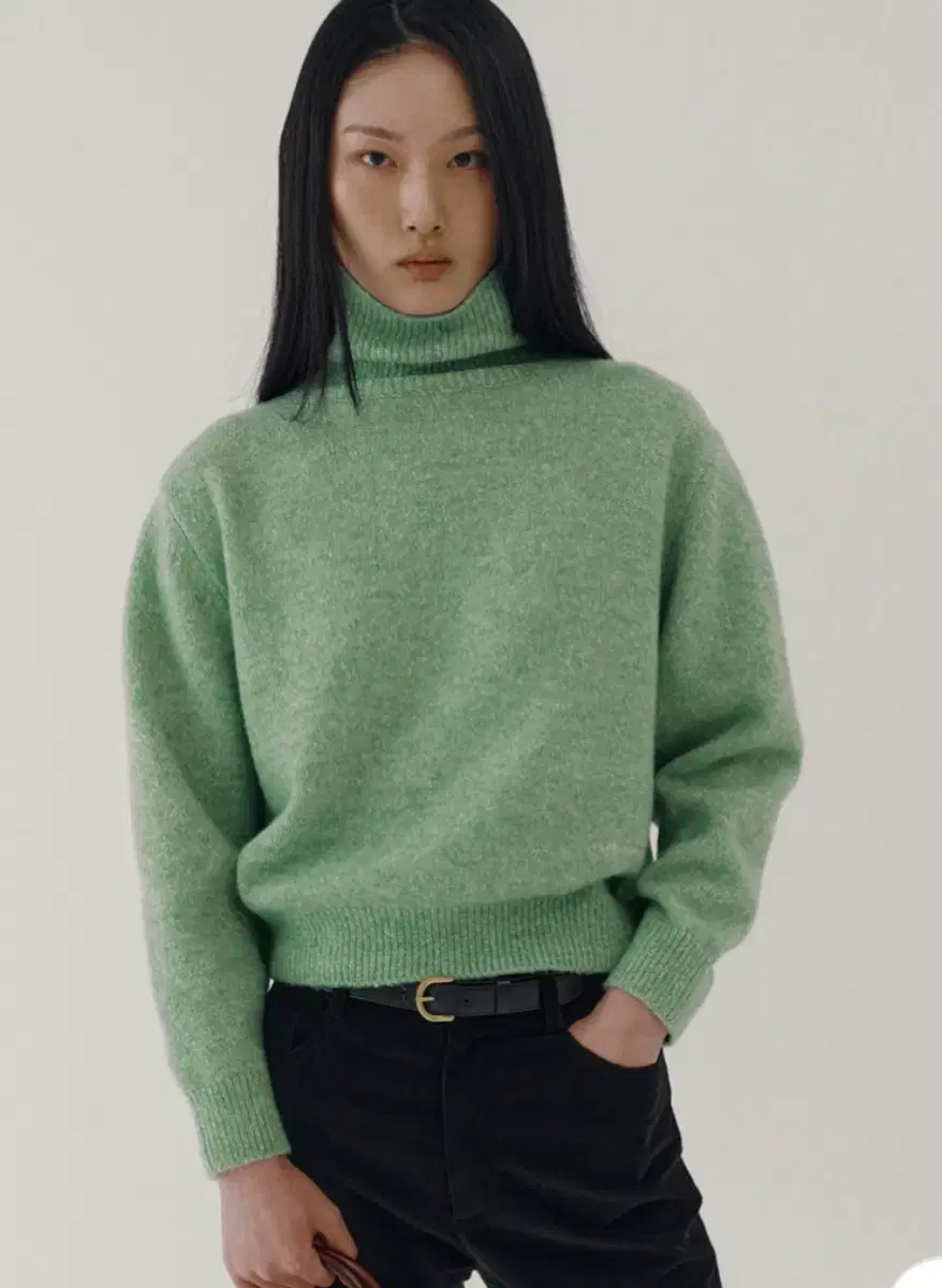 시엔느 니트 새상품 Kaya Roll-neck Knit (Mint)